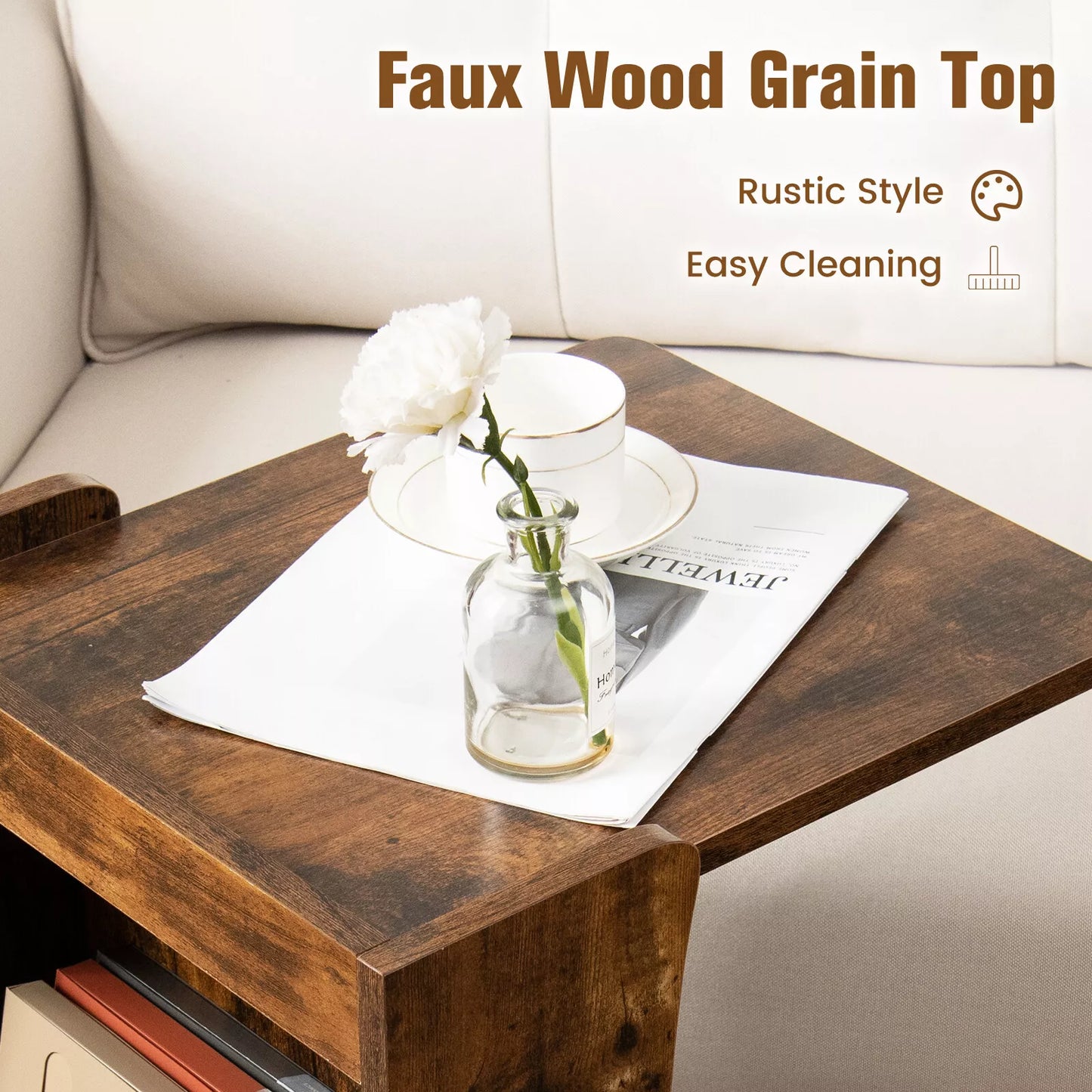 Rustic Living Room End Table