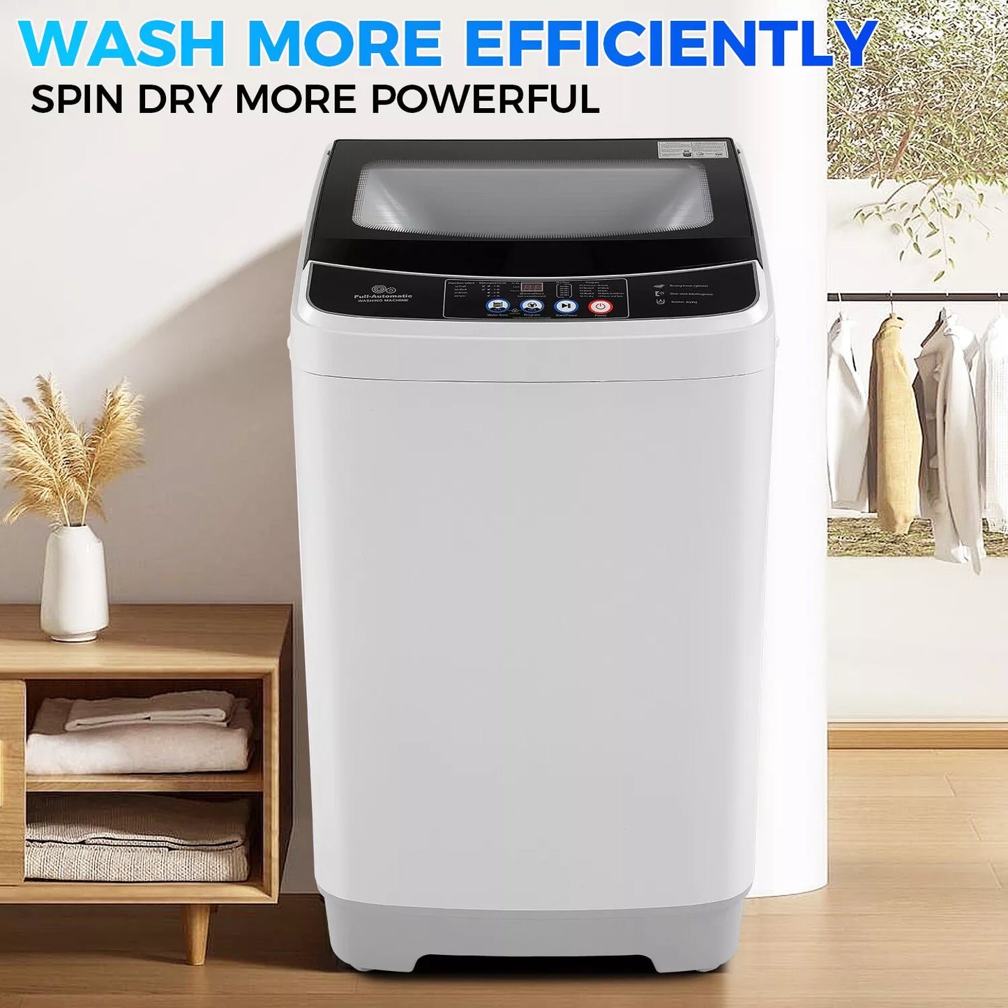 17.8lbs Portable Apartment Ventless Washer & Dryer Combo (Glass)