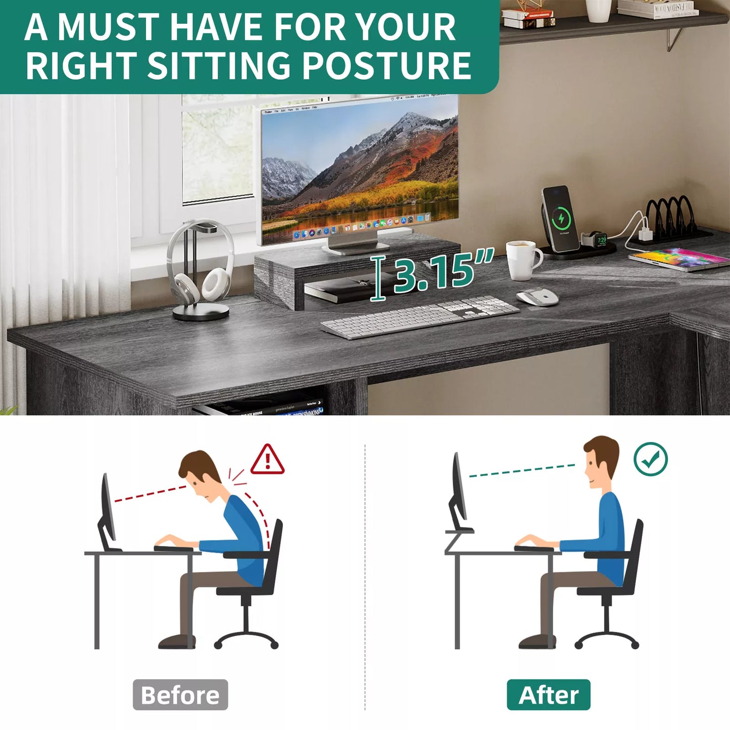 Mae L Shaped Gaming Corner Desk