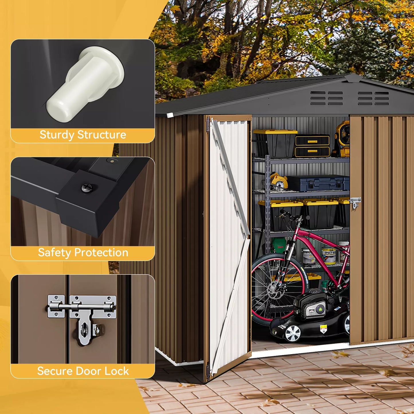 6x8 Outdoor Utility Storage Shed