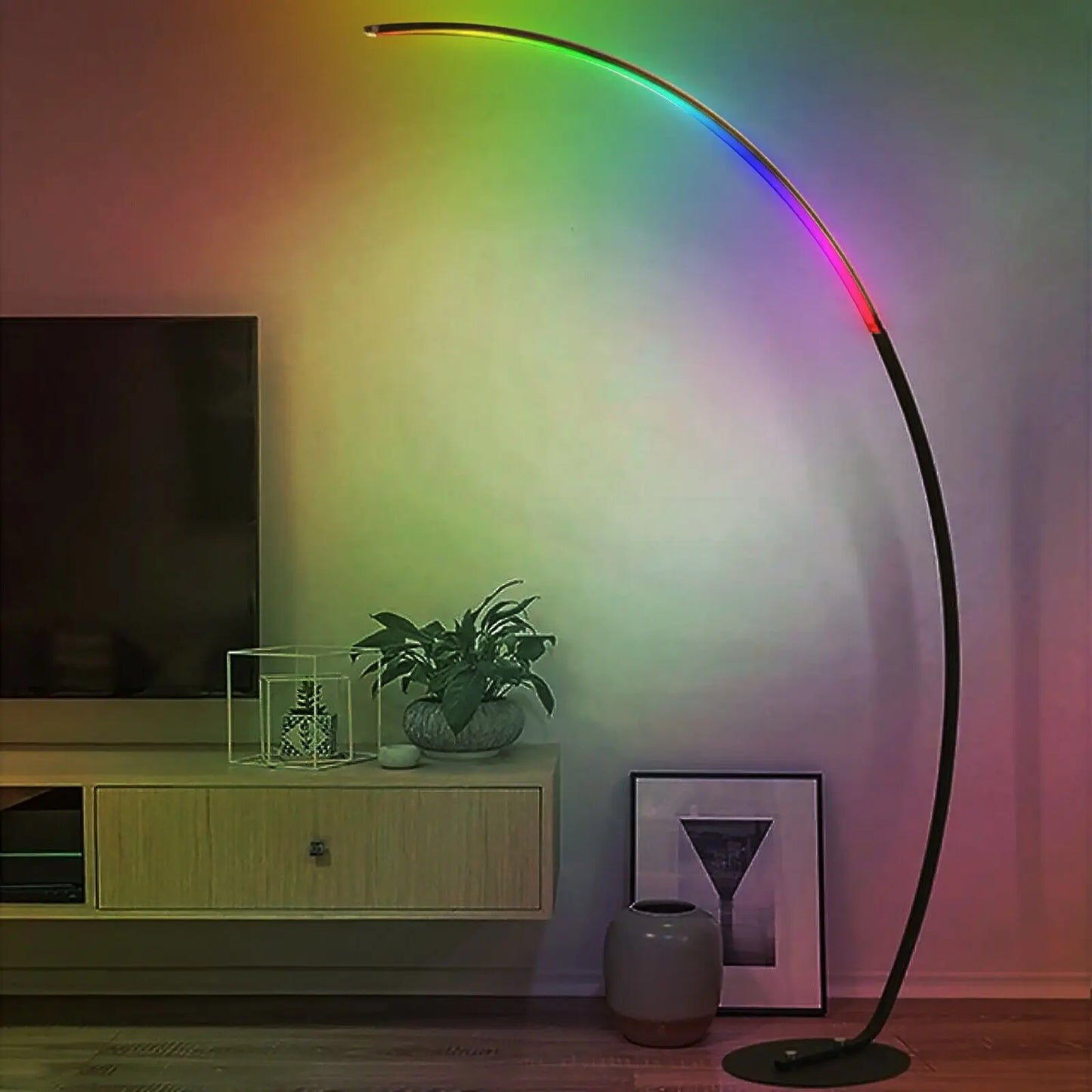 Arc LED Living Room Floor Lamp Canva Home