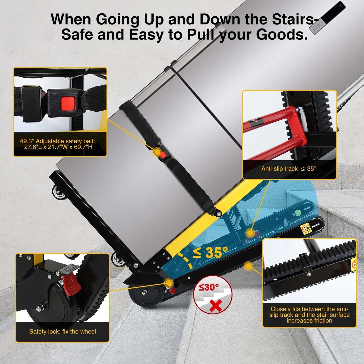 Motorized Stair Climbing Hand Trolley
