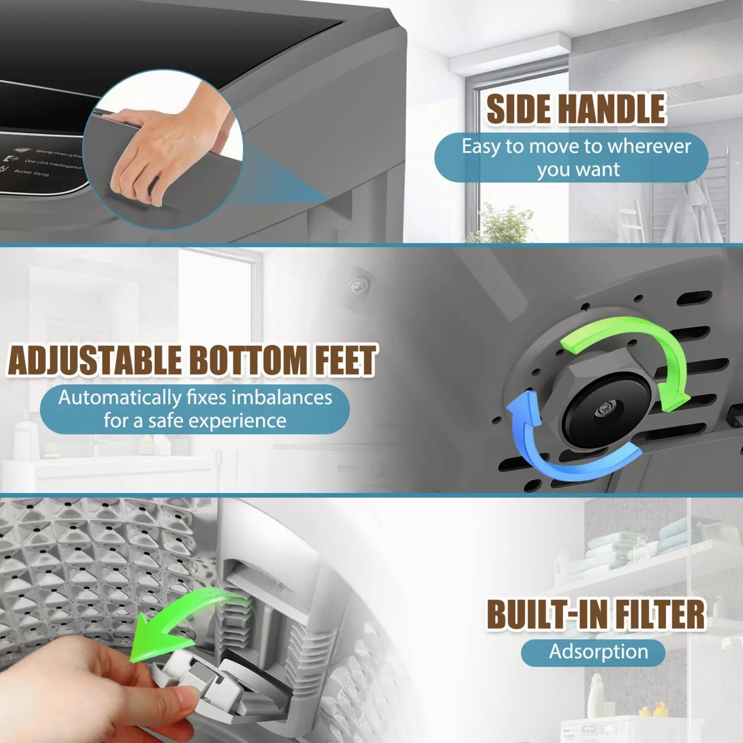17.8lbs Portable Apartment Ventless Washer & Dryer Combo