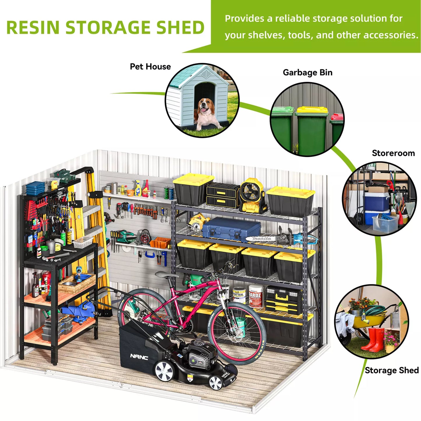 7x5 Outdoor Utility Storage Shed