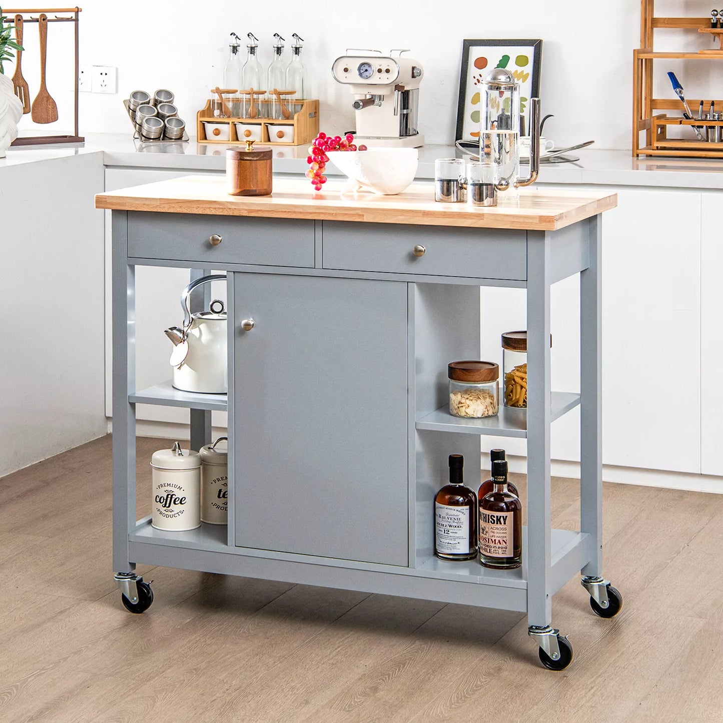 Pablo Rolling Kitchen Island Cart
