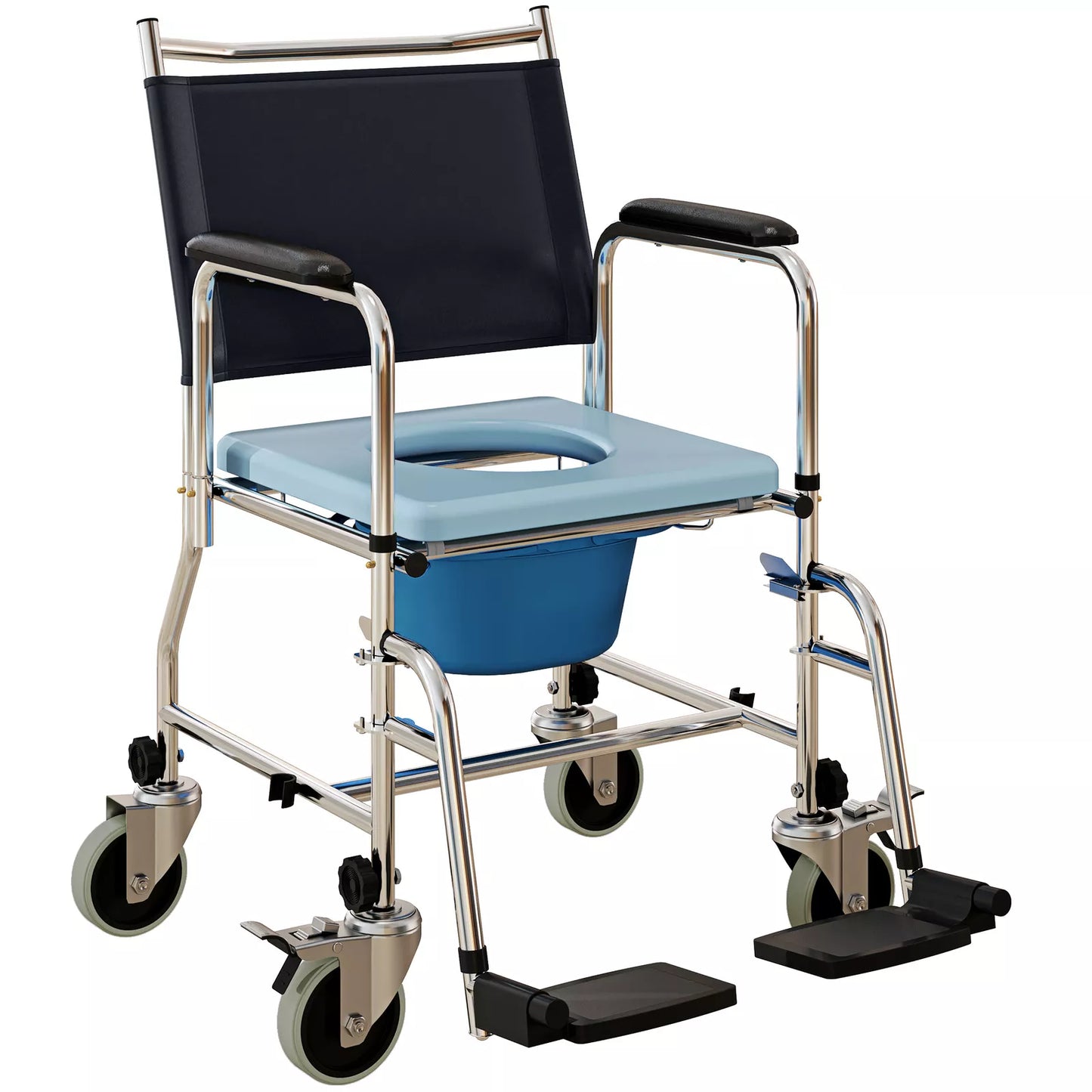 Ophelia Elderly Shower Commode Wheelchair