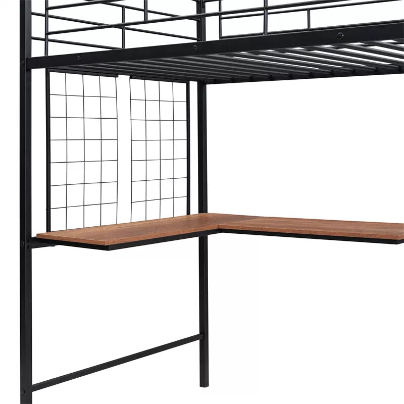 Kezia Full Loft Bed With Desk & Stairs