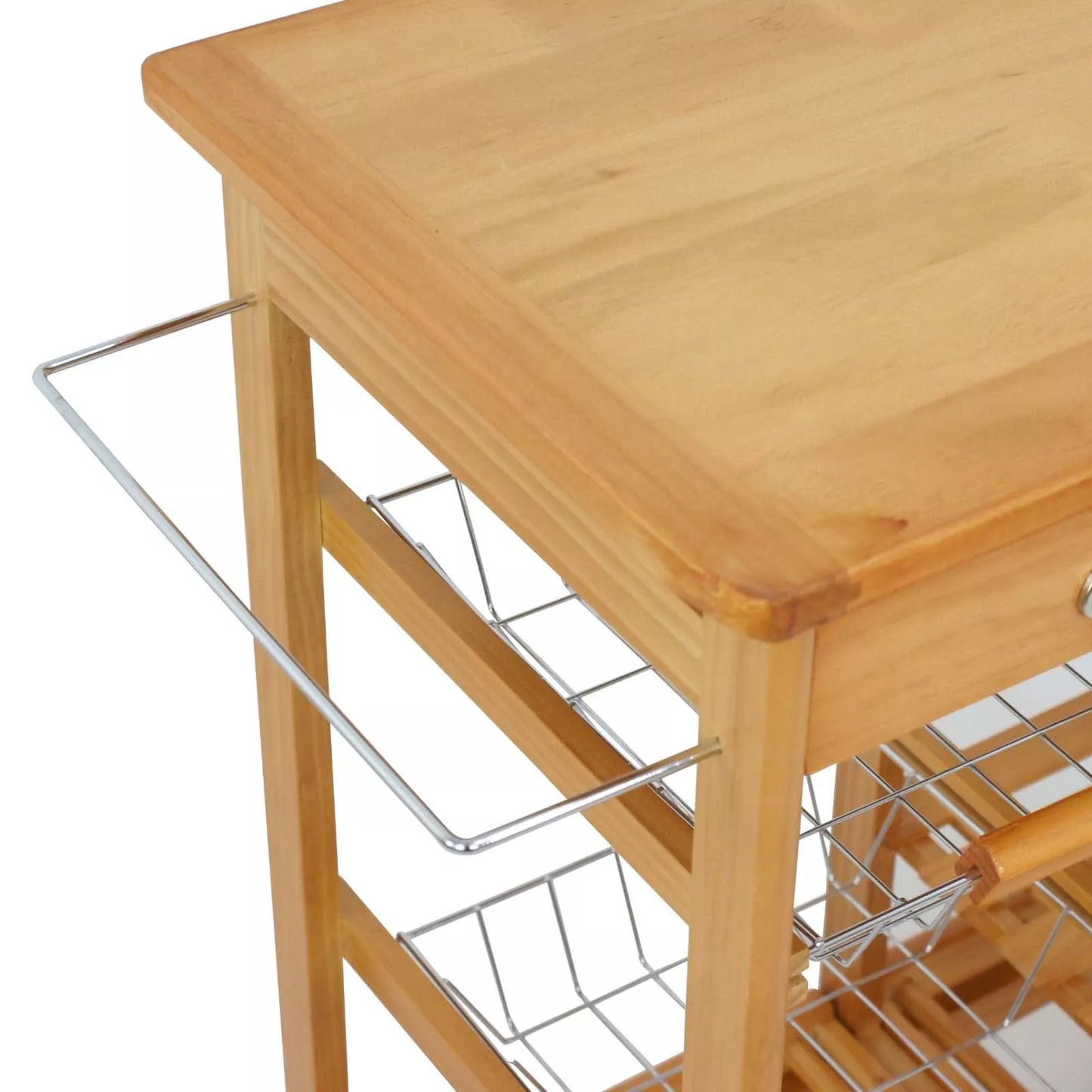 Owen Wood Rolling Kitchen Island Cart