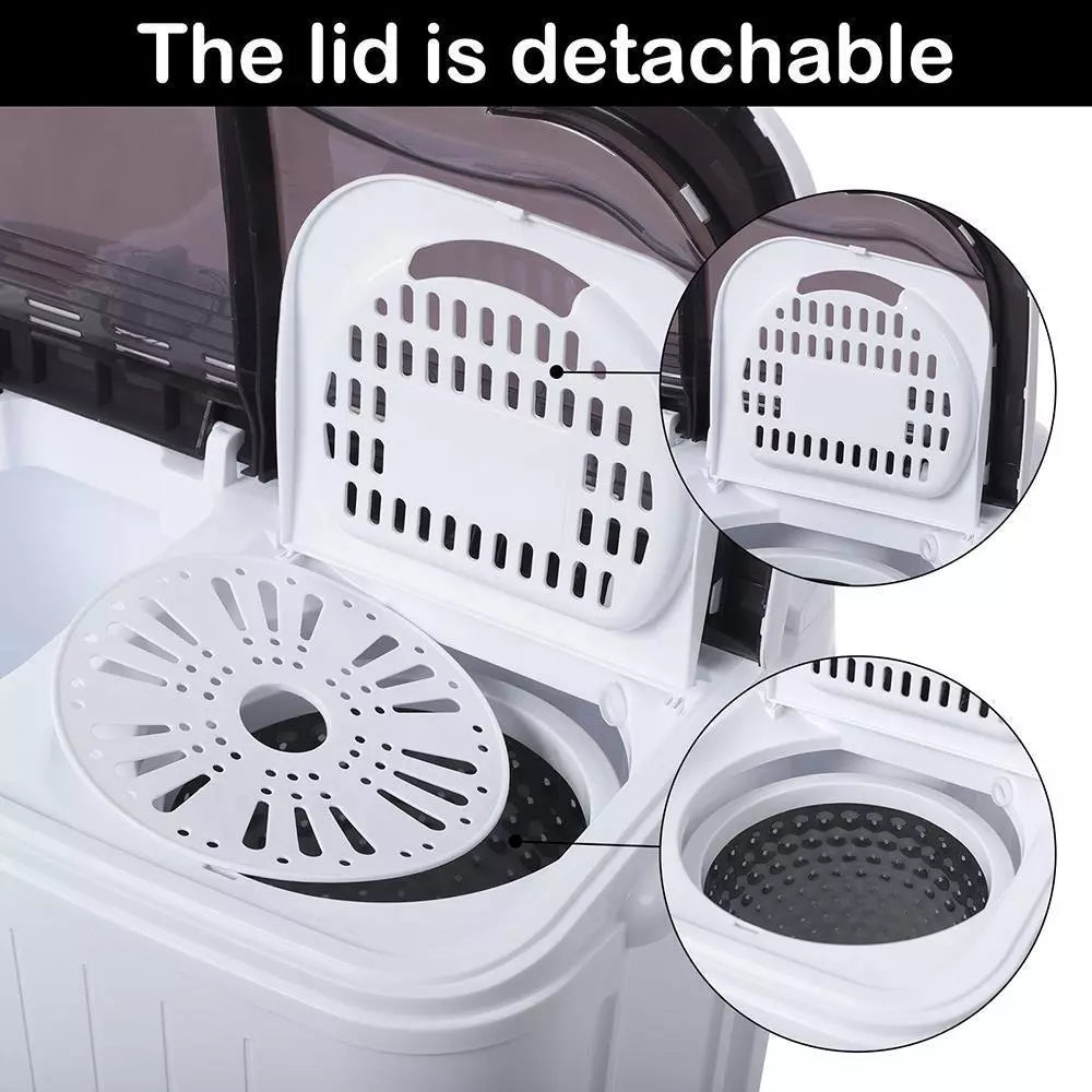 14.3lbs Twin Tub Portable Washer & Spin Dryer
