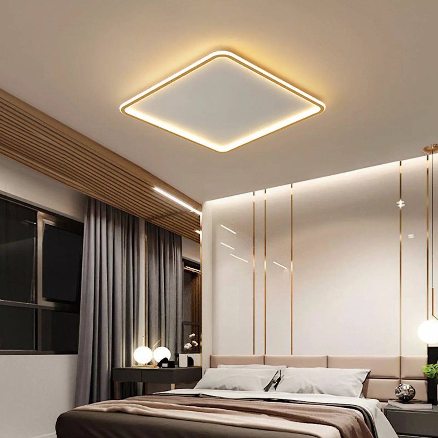 Thin Square Flush Mount Ceiling Light