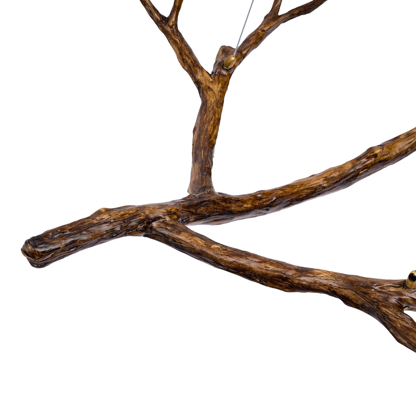 Wood Branch Bubble Dining Room Chandelier