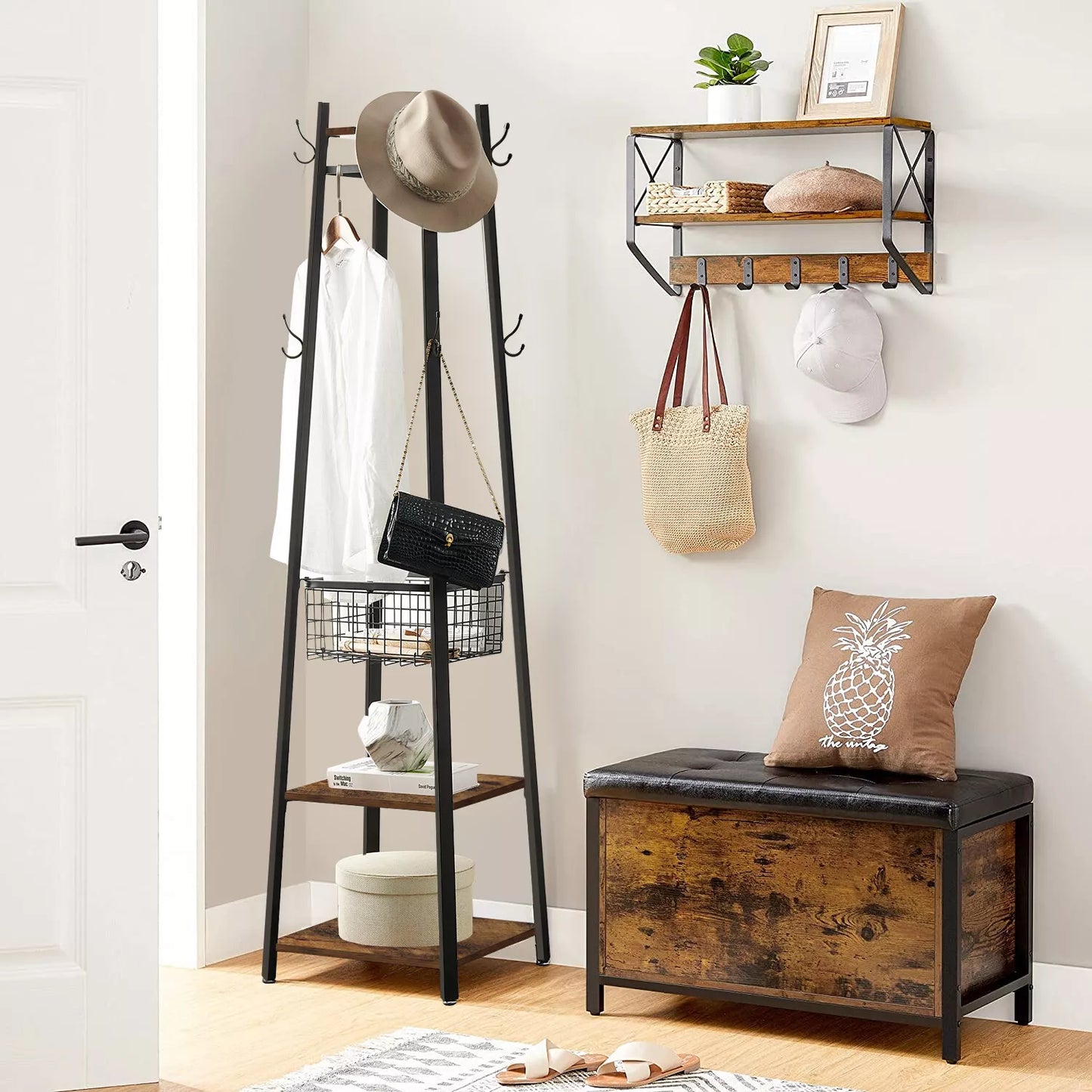 Ann Antique Coat & Clothes Rack Stand