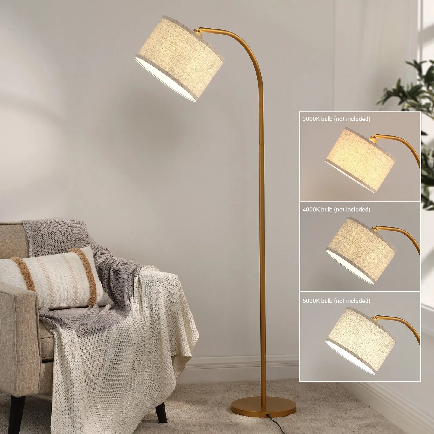 Farmhouse Arc Living Room Floor Lamp
