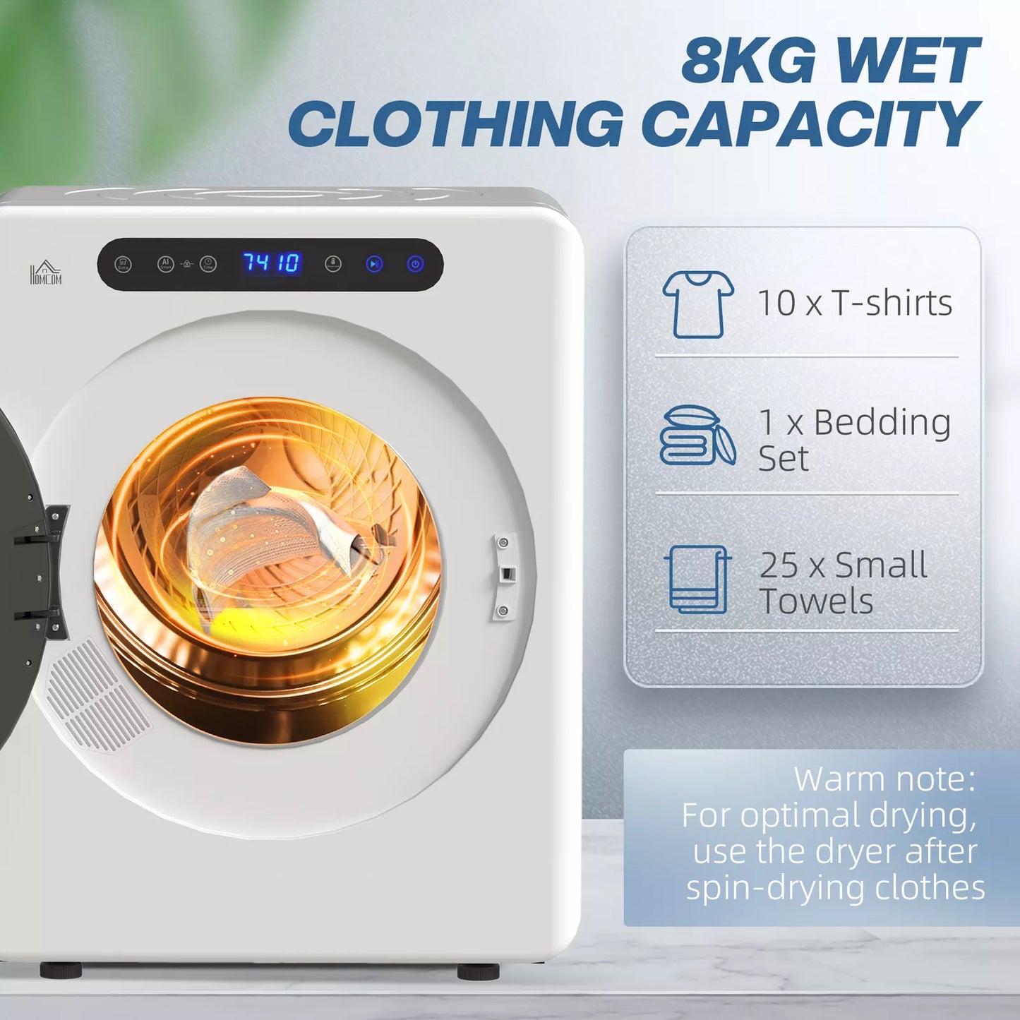 8KG Electric Vented Tumble Dryer