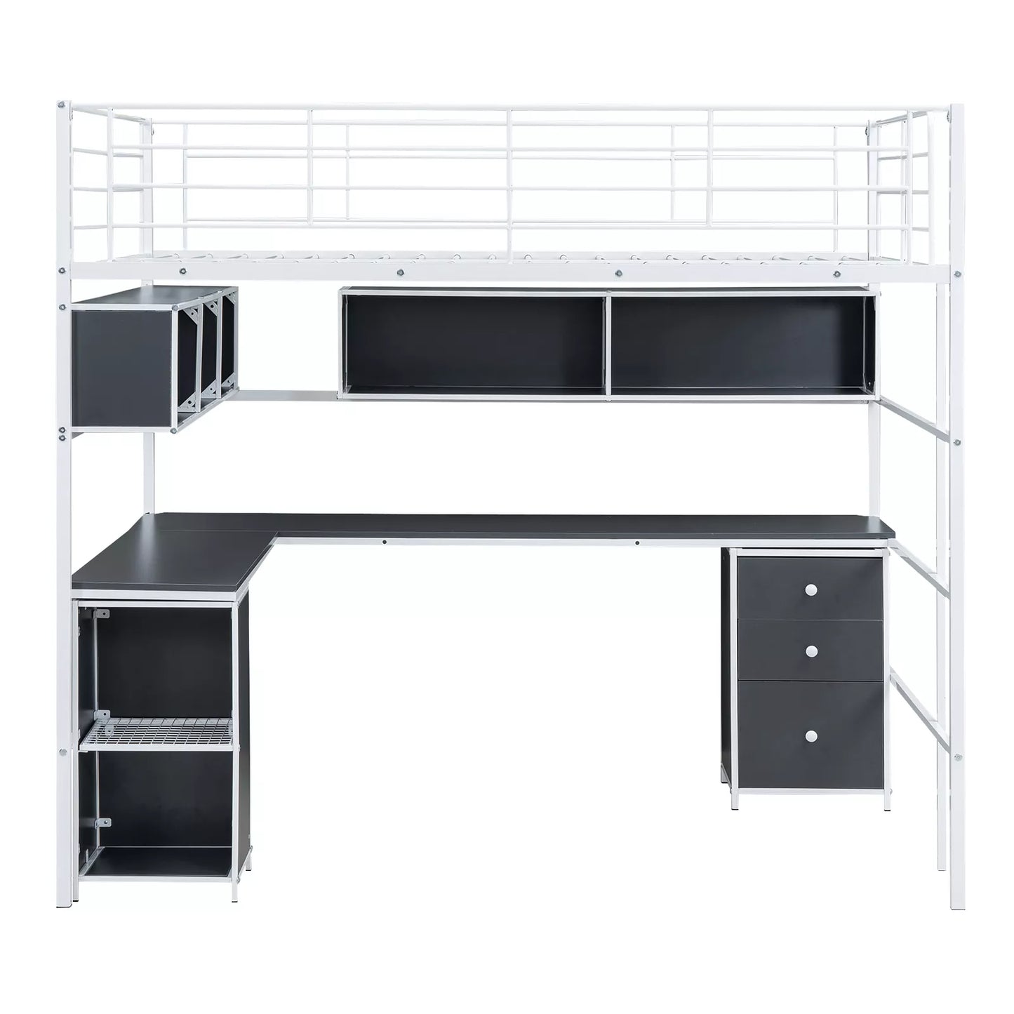 Chloe Full Loft Bed With Desk