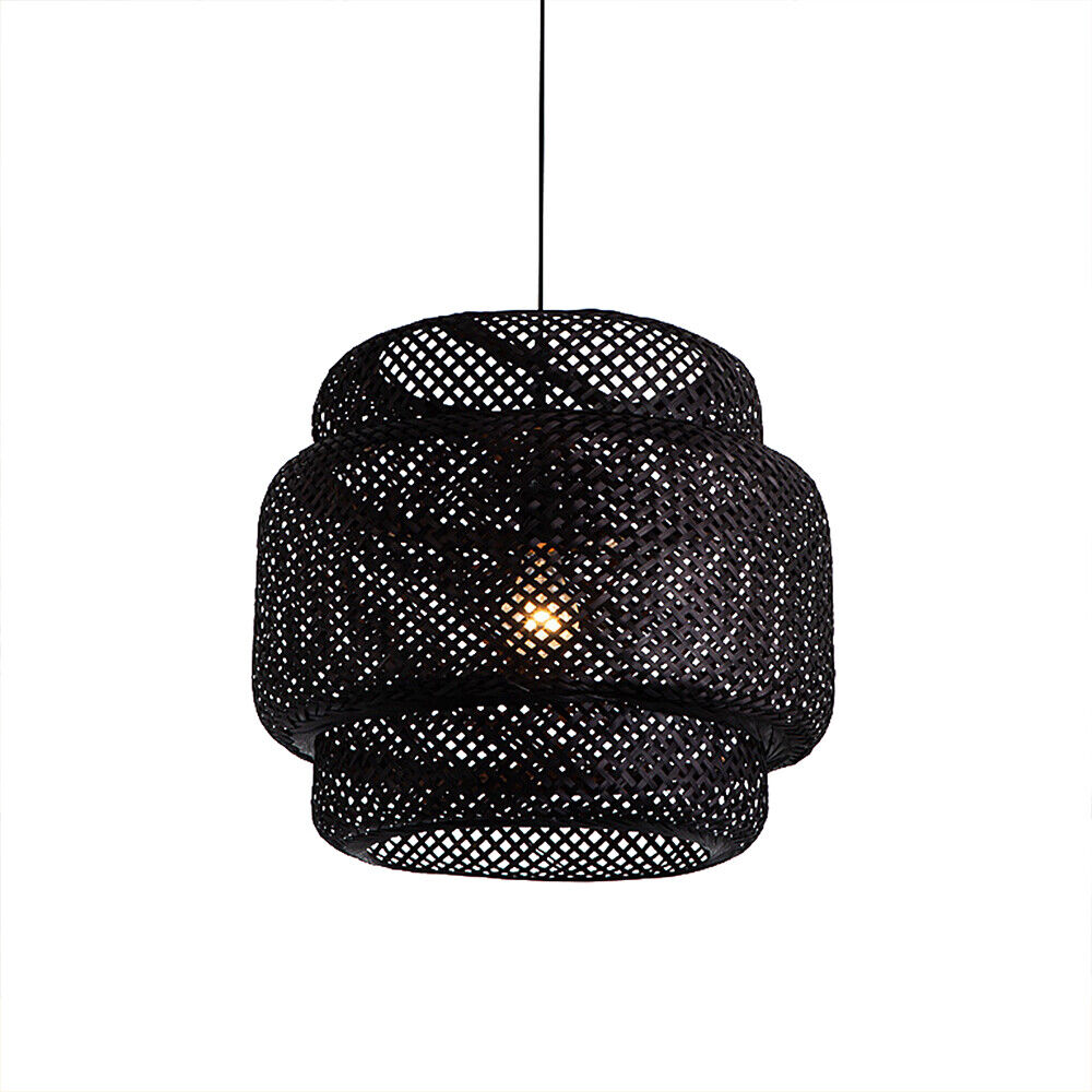 Black Bamboo Kitchen Pendant Light