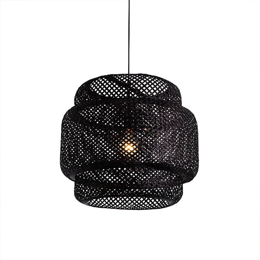 Black Bamboo Kitchen Pendant Light Canva Home