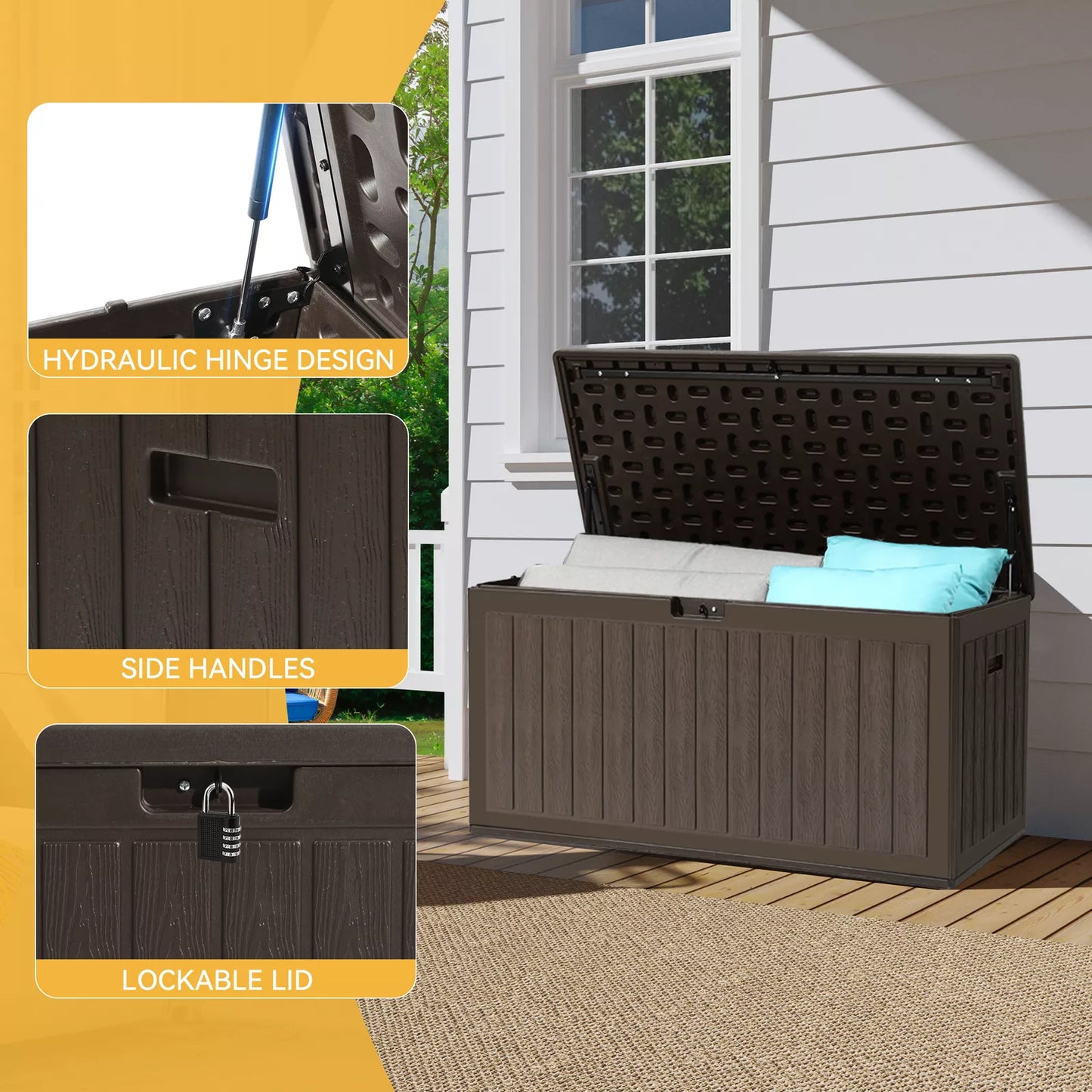 86 Gallon Outdoor Storage Deck Box