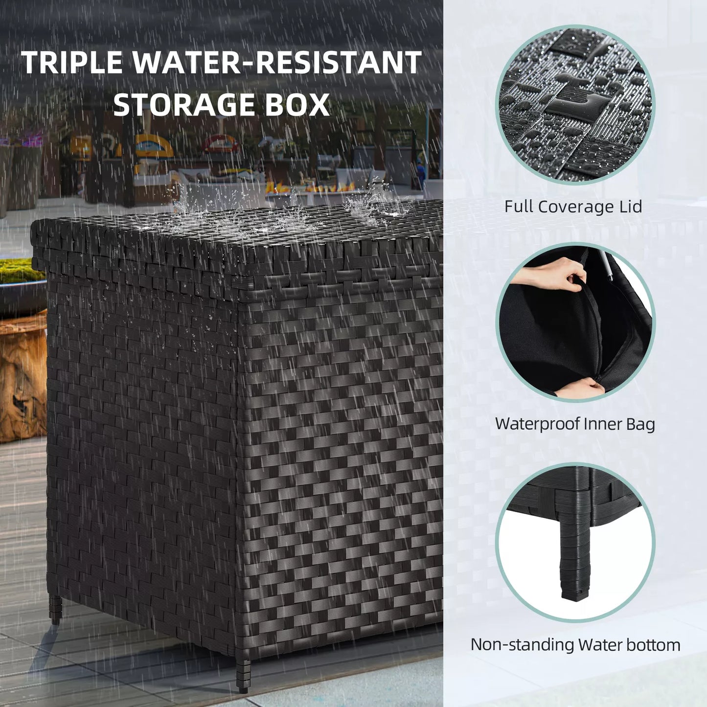 170 Gallon Outdoor Storage Deck Box
