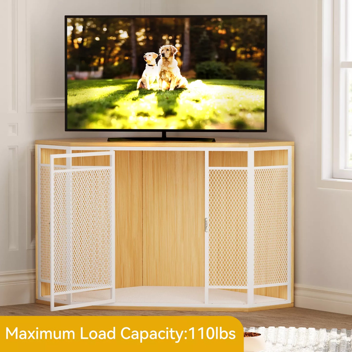 40.2" Cline Large Corner Dog Crates Furniture