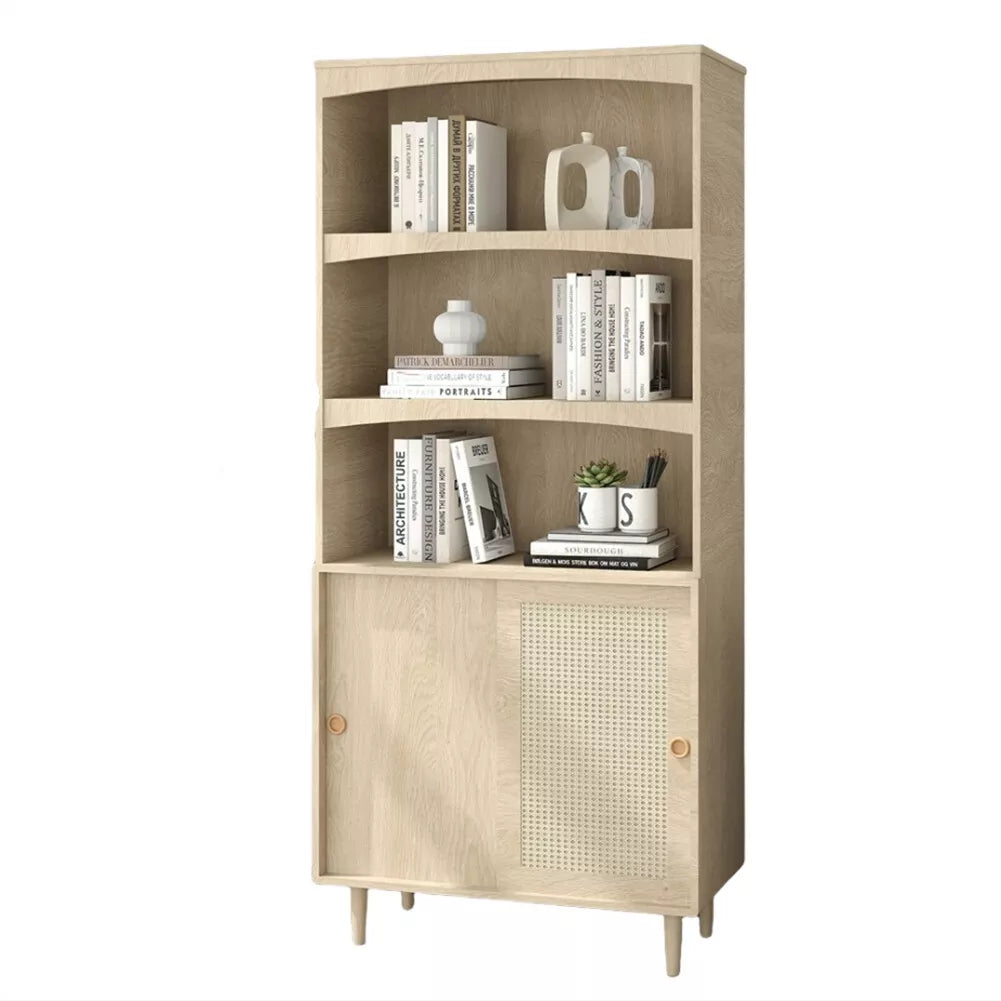 Harris Tall Rattan Bookcase Bookshelf