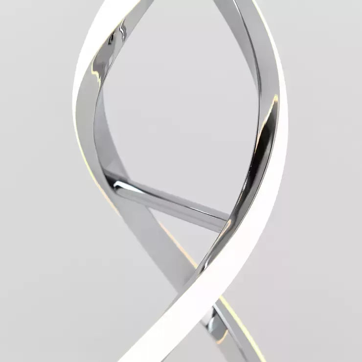 Chrome Twist Table Lamp