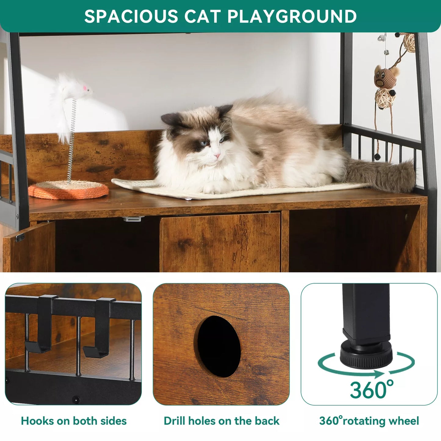 Autumn Cat Litter Box Enclosure Furniture