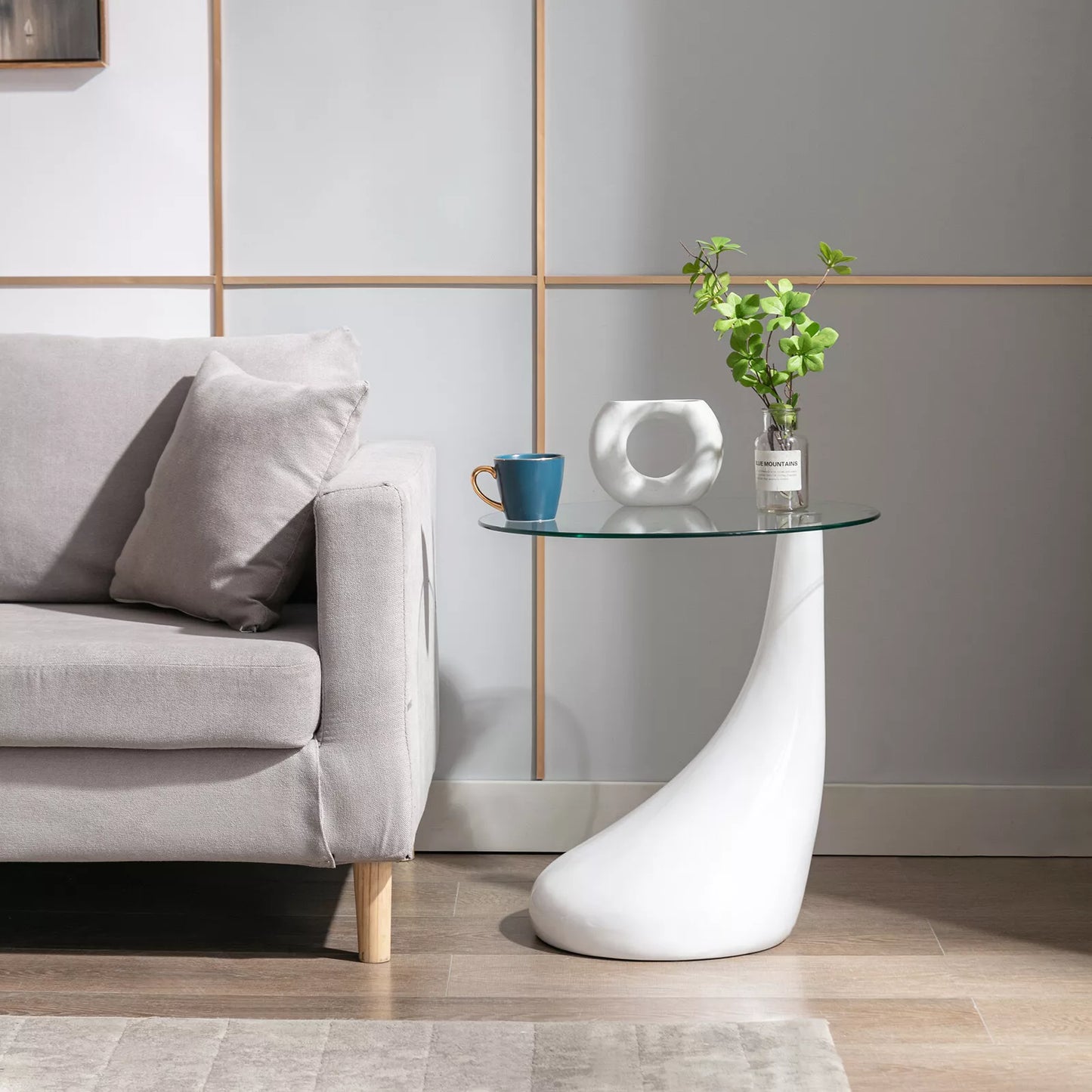 Glass Living Room End Table