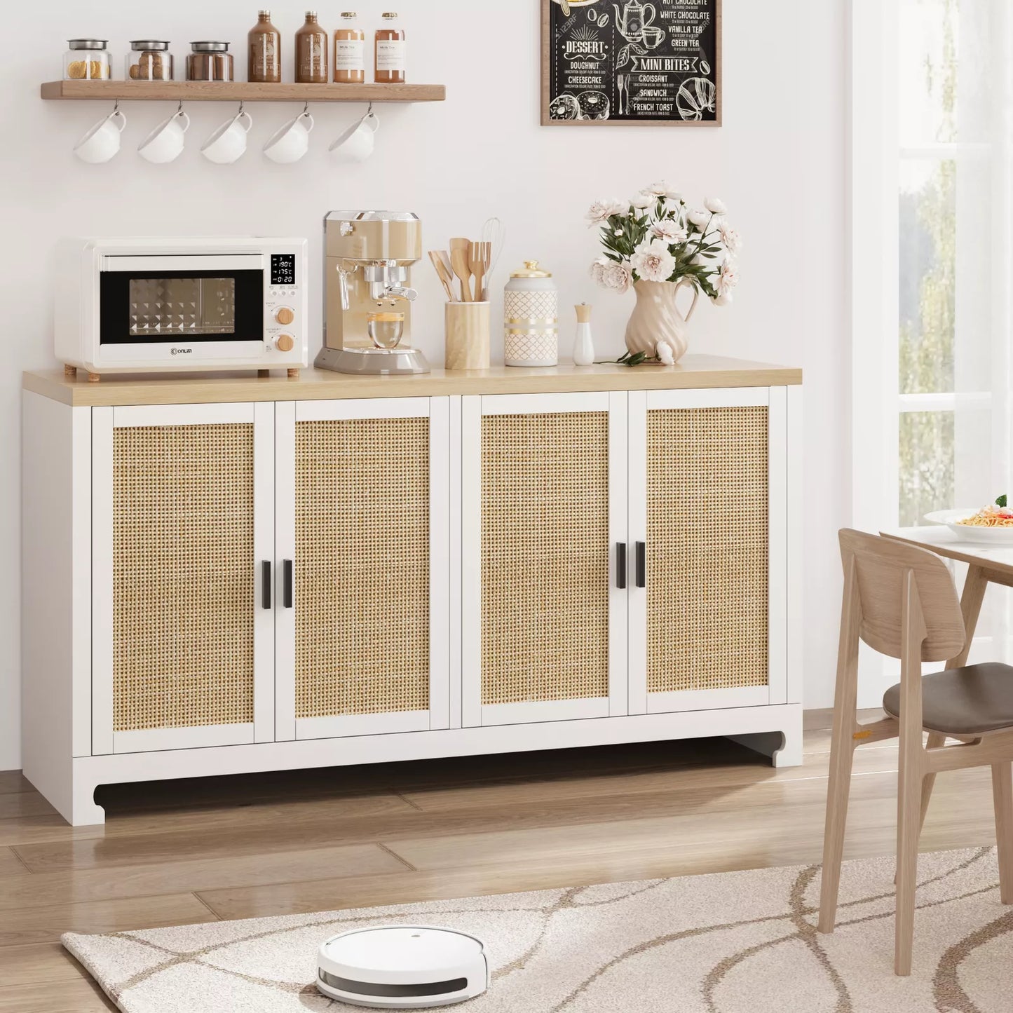 Doyle Rattan Sideboard Buffet Cabinet