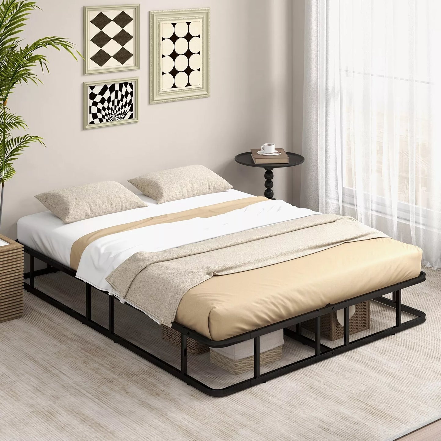Nelson King Metal Platform Bed Frame