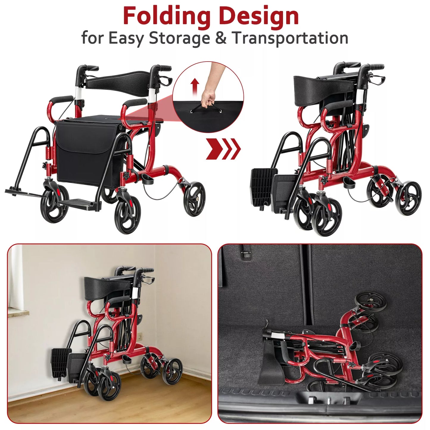 Ochoa Rollator Walker With Seat