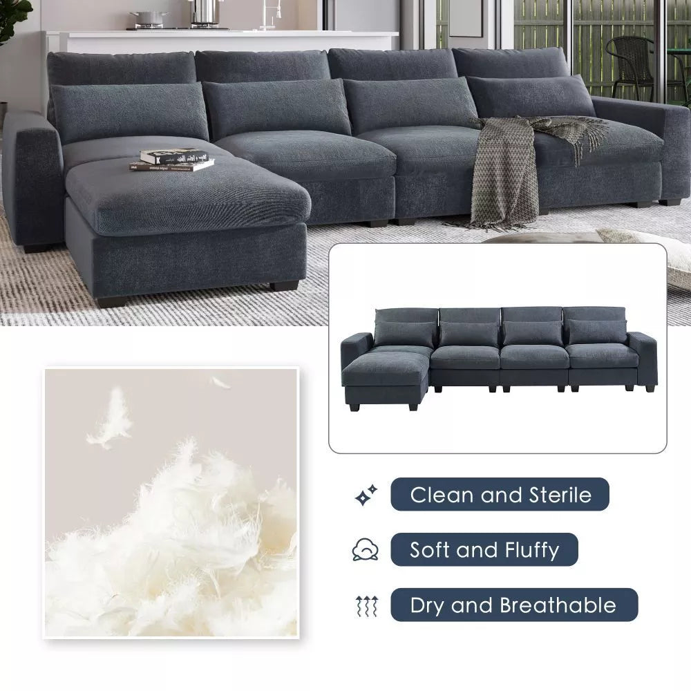 Oversized Modular L Shaped Sectional Couch
