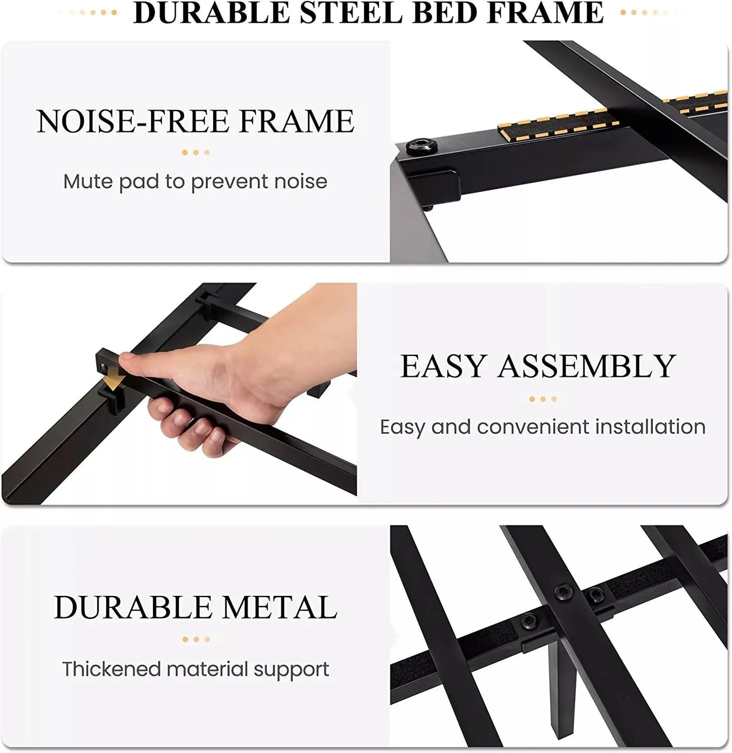 Yash Metal Full Size Mid Century Bed Frame Canva Home