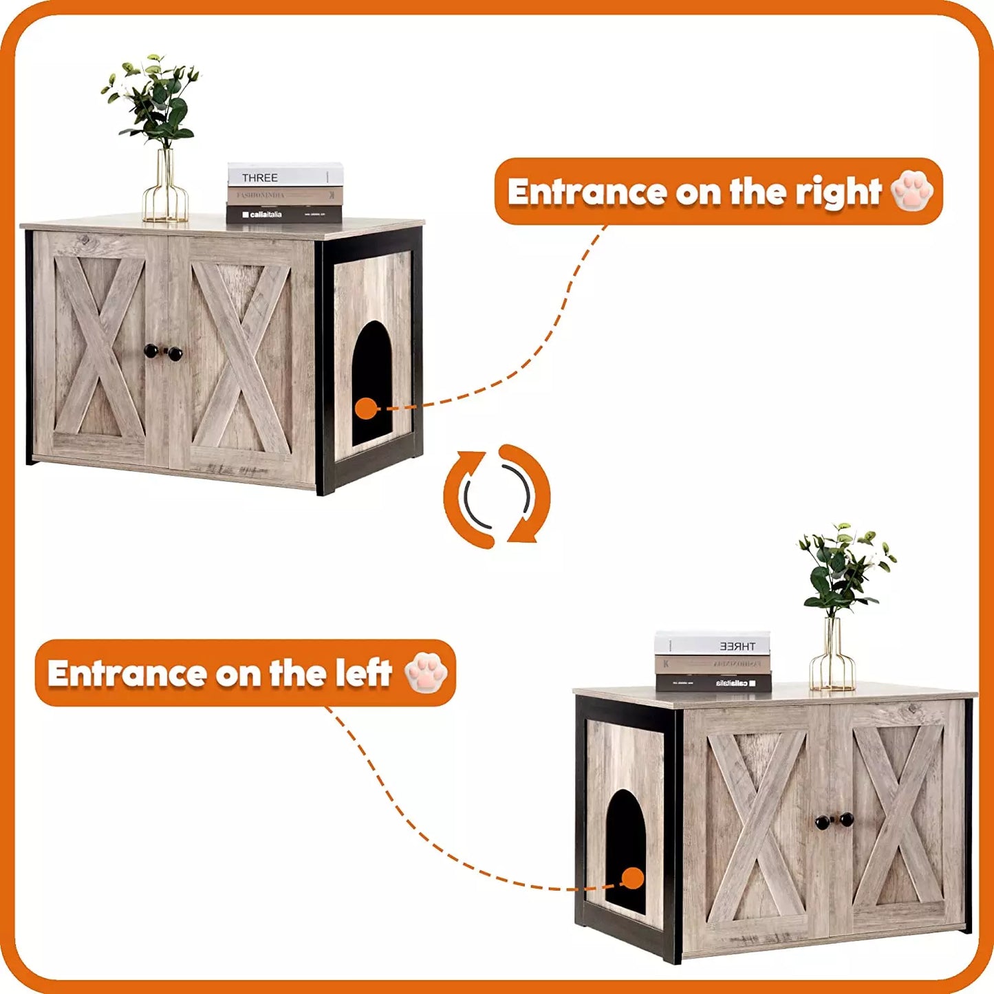 Bates Cat Litter Box Enclosure Furniture