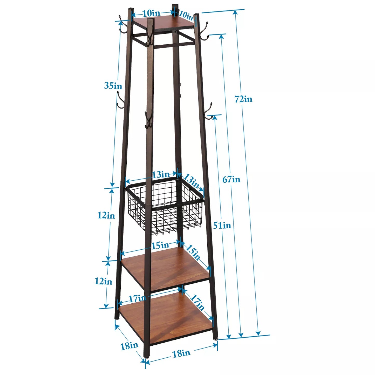 Ann Antique Coat & Clothes Rack Stand