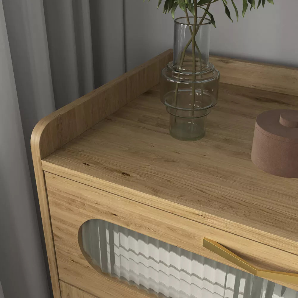 Aqsa Rattan Wide 6 Drawer Chest Dresser