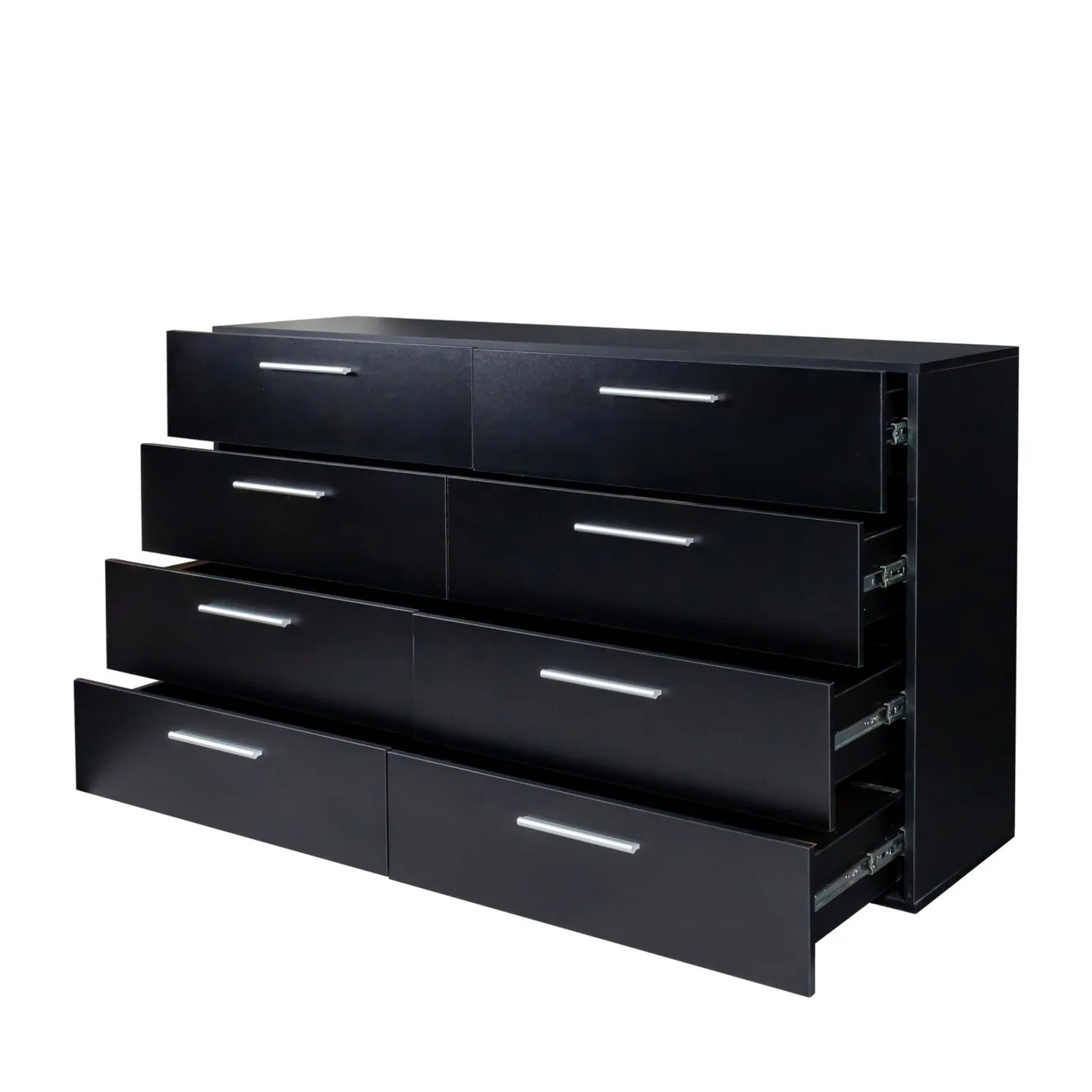 Noah Black Modern 8 Drawer Chest Dresser