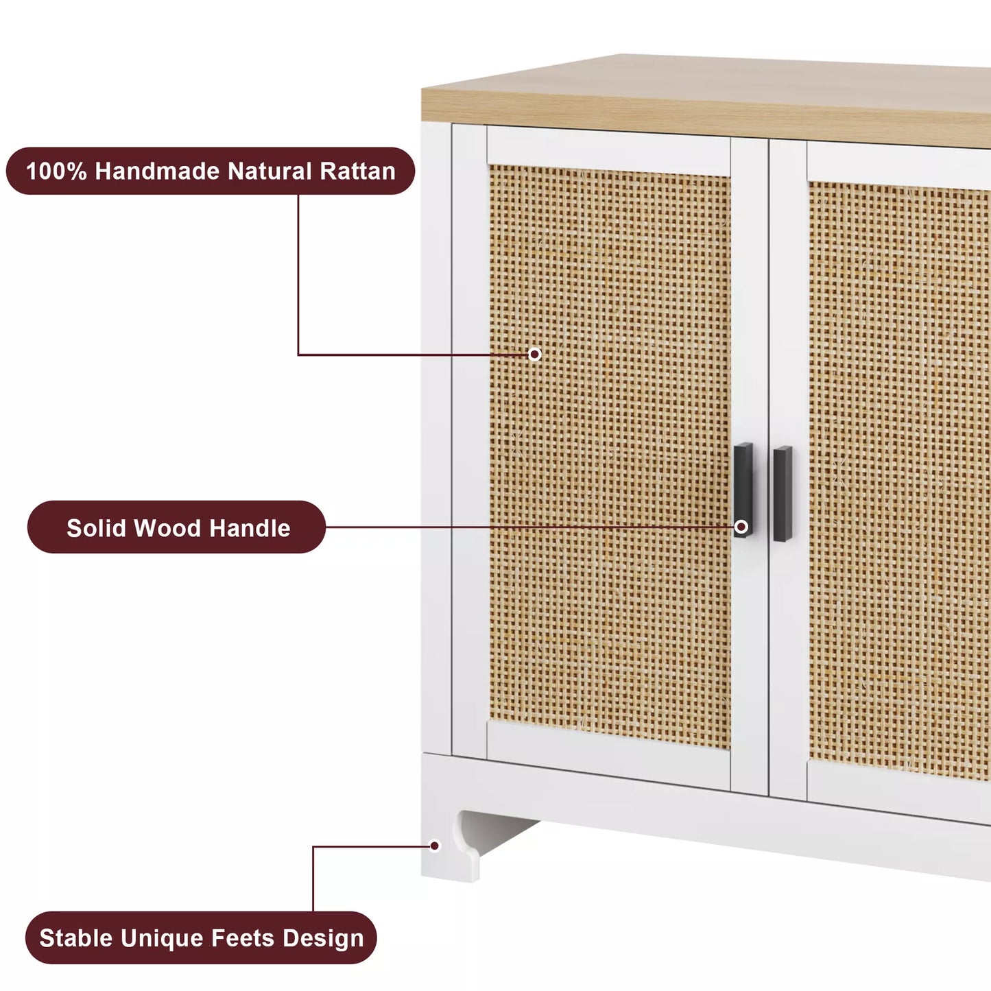 Doyle Rattan Sideboard Buffet Cabinet