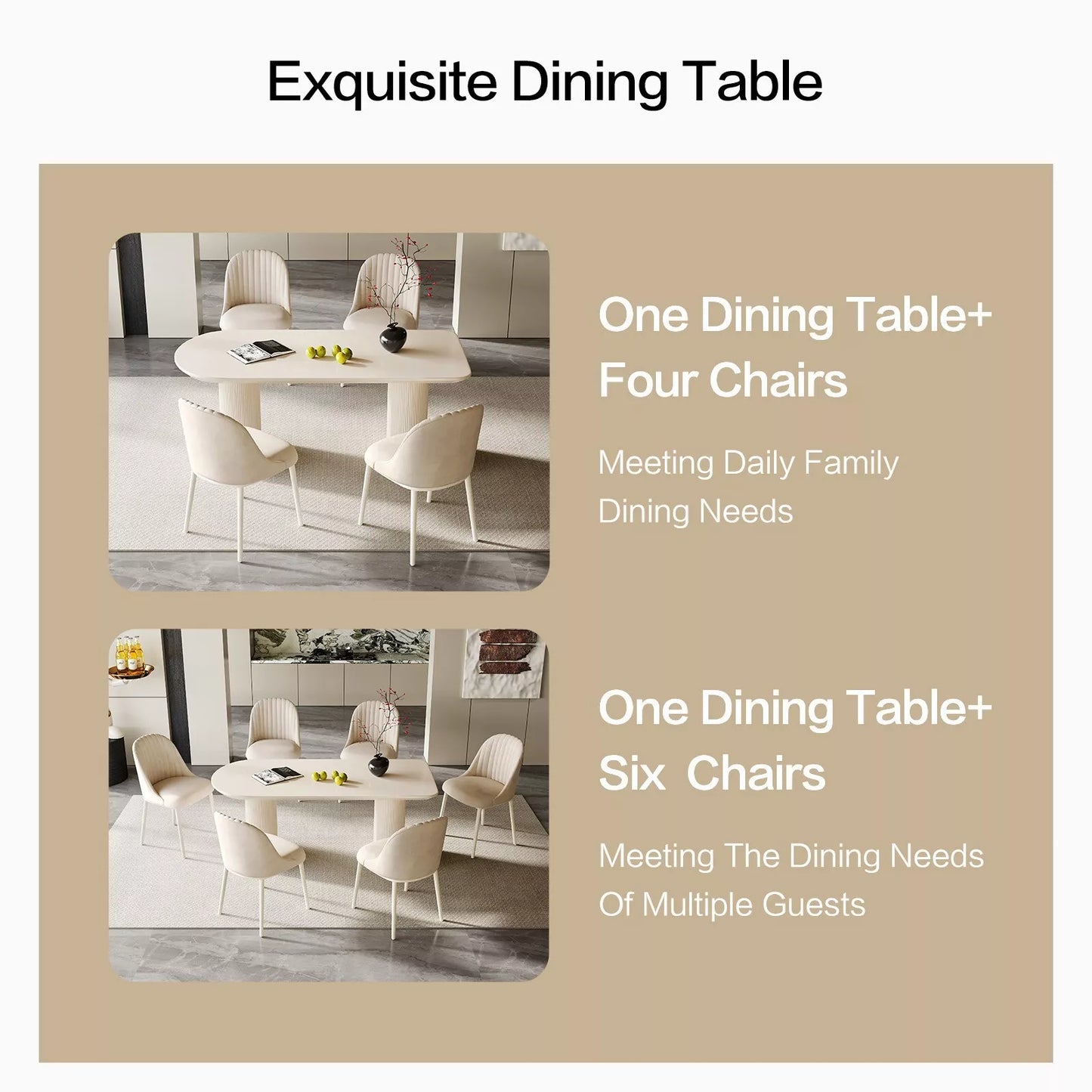Nixon Modern Dining Table Set For 6