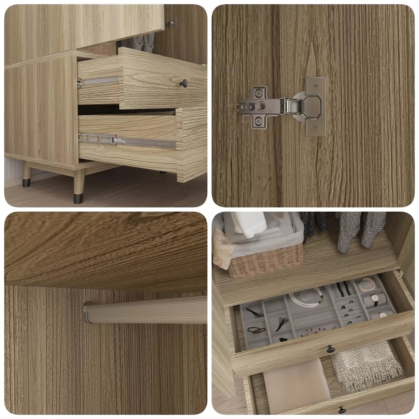 Rowland Armoire Wardrobe Closet Canva Home