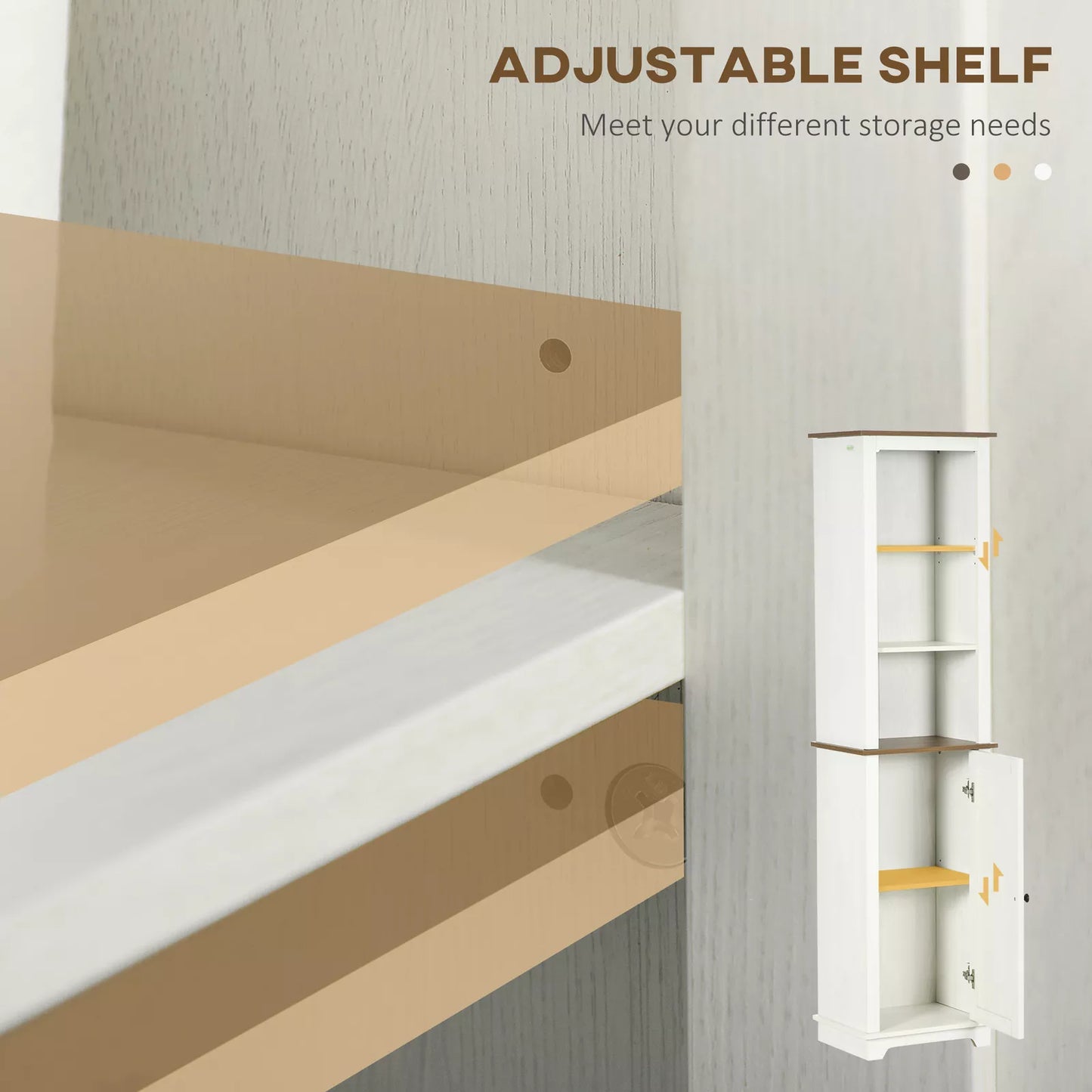 Farmhouse Freestanding Bathroom Linen Cabinet