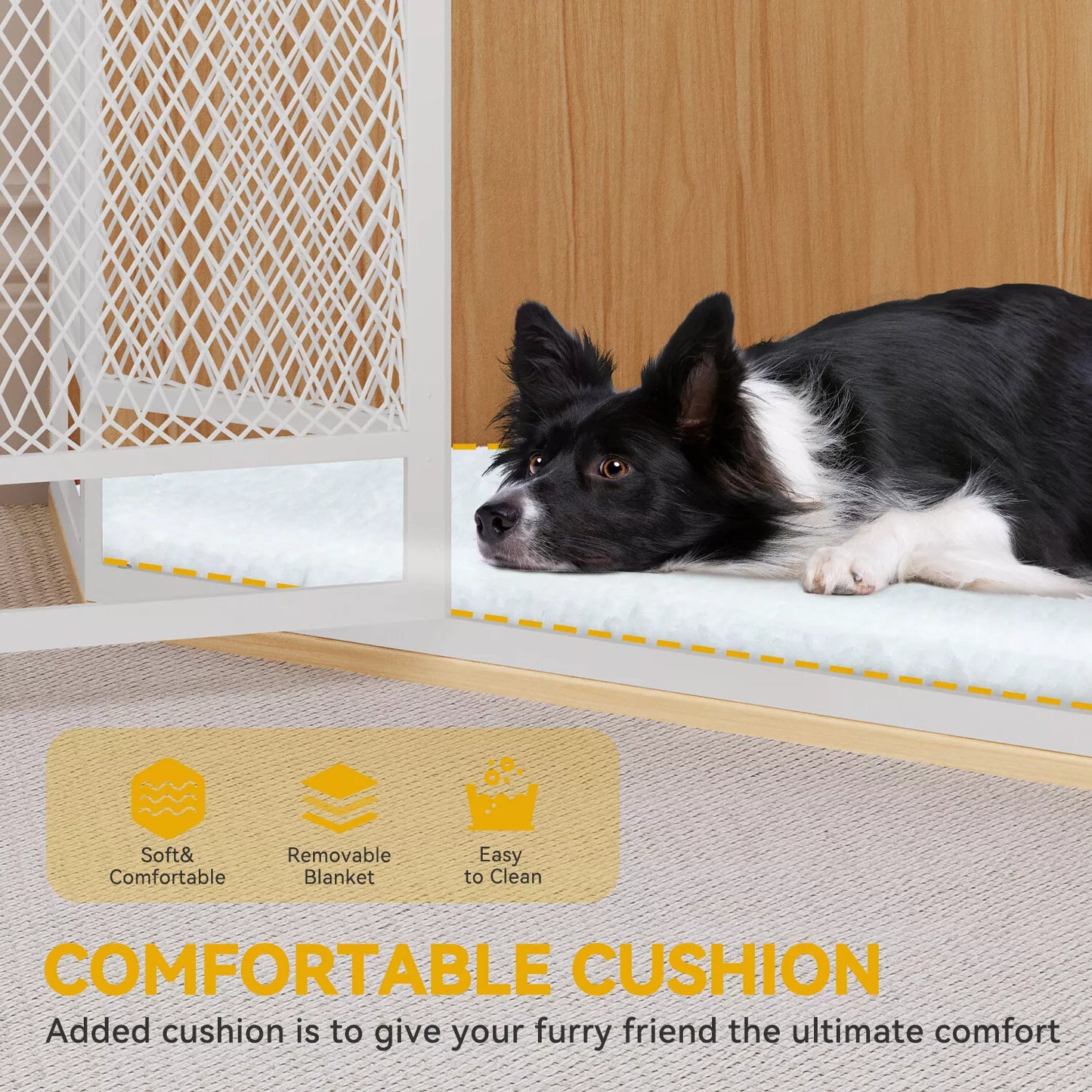 40.2" Cline Large Corner Dog Crates Furniture