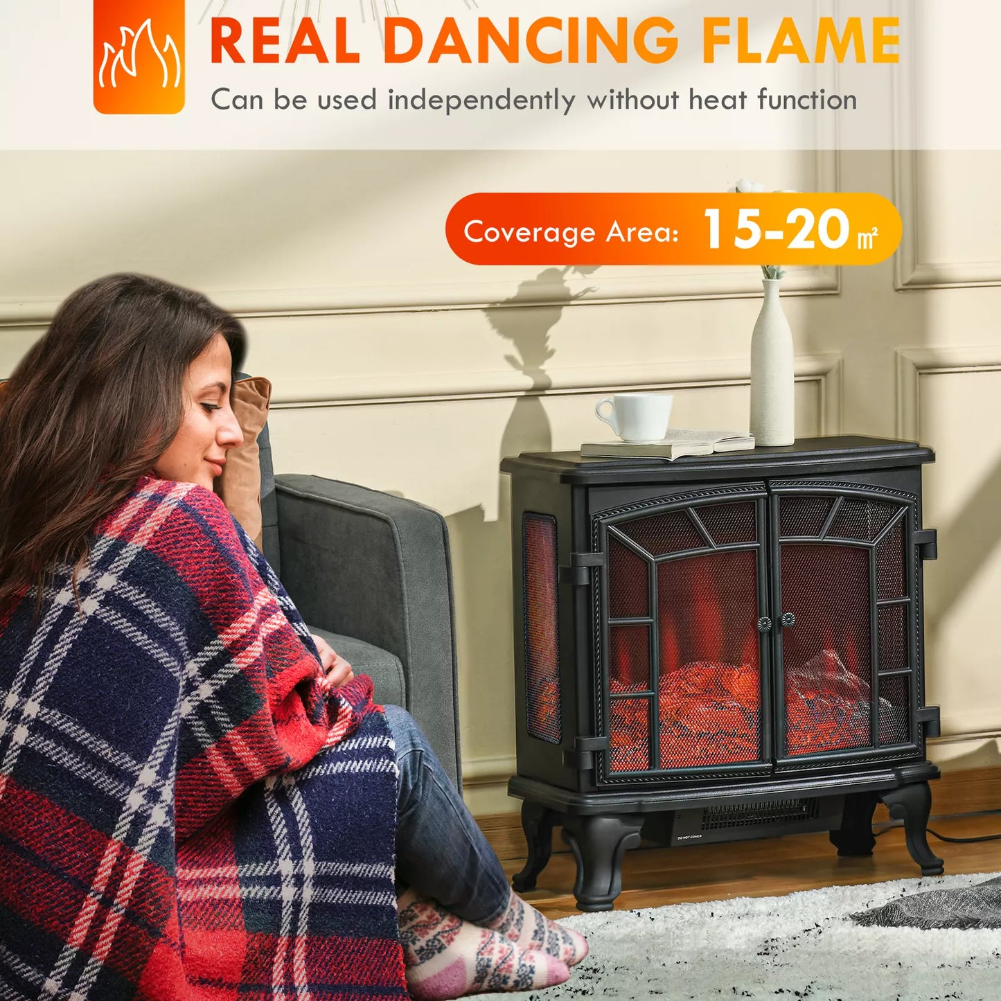 Small Decorative Electric Log Fireplace
