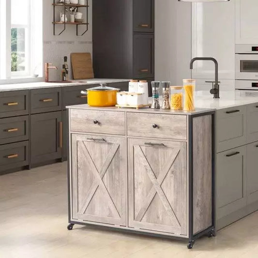 Aamir Dual Kitchen Trash Can Cabinet