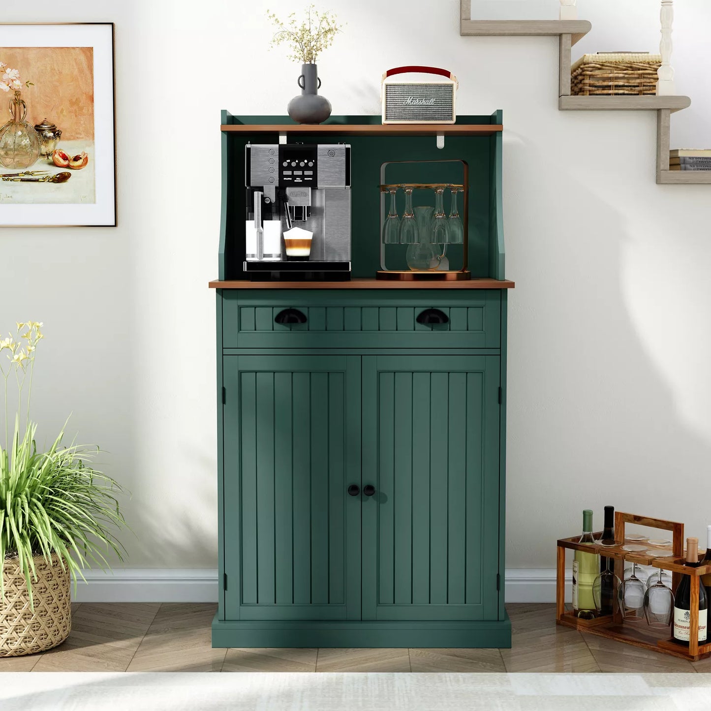Case Small Kitchen Pantry Cabinet Hutch