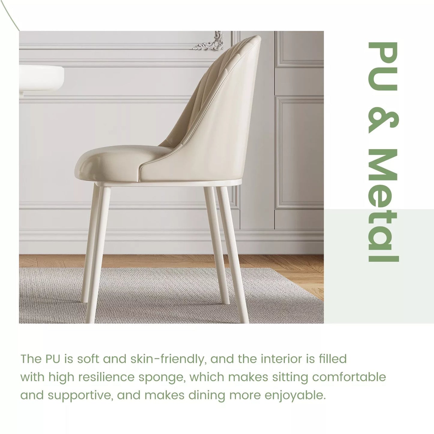 Luna Oval Modern Dining Table Set For 4