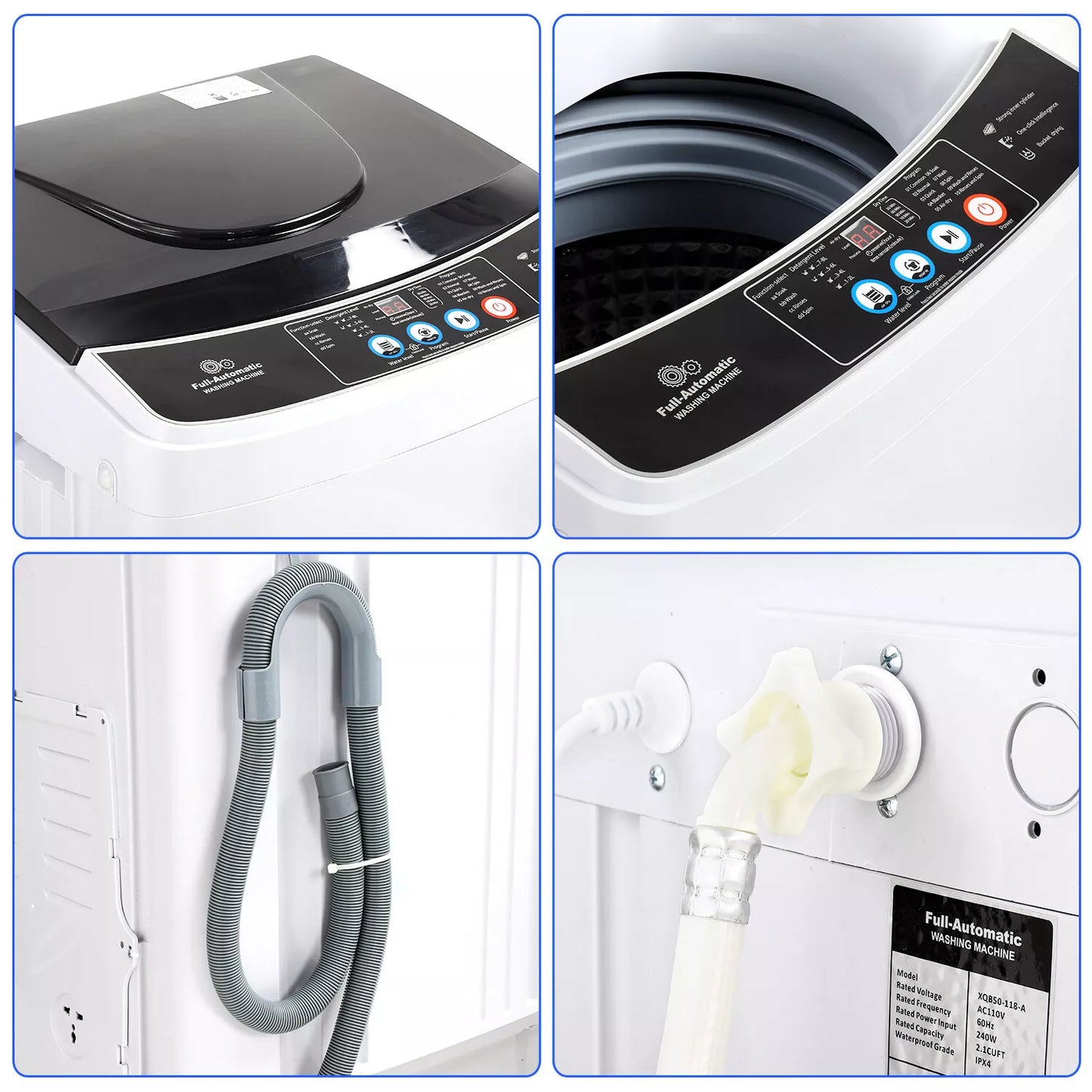 15.6lbs Portable Apartment Ventless Washer & Dryer Combo