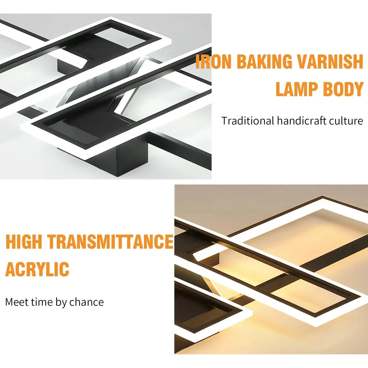 Modern Geometric Flush Mount Ceiling Light Canva Home