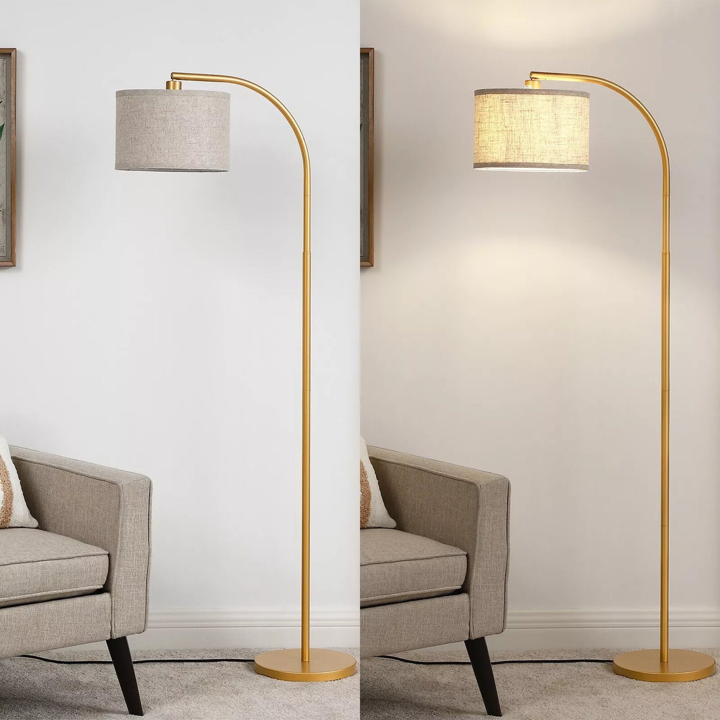 Farmhouse Arc Living Room Floor Lamp