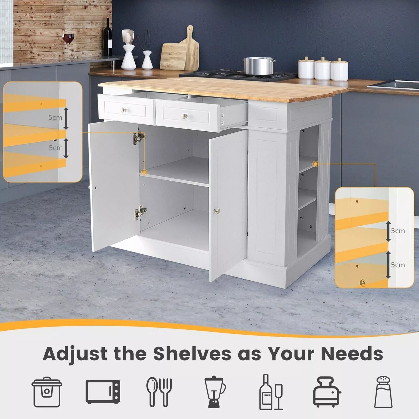Irwin Kitchen Island With Seating